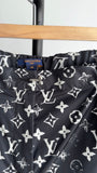 Louis Vuitton Monogram Black and White Nylon Windbreaker Pants - 38