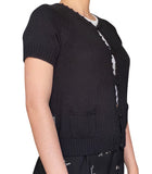 Prada Black Short Sleeve Knit igan - 44