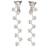 Chanel 18K White Gold Comete Star Diamond Earrings
