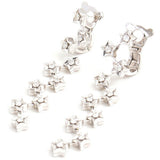 Chanel 18K White Gold Comete Star Diamond Earrings