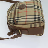 Luxury Burberry Nova Check Shoulder Bag Canvas Beige Auth 72502