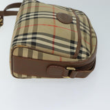 Luxury Burberry Nova Check Shoulder Bag Canvas Beige Auth 72502