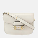 Gucci 1955 Horsebit Shoulder Bag White Small Leather