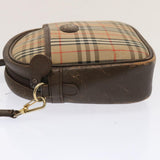 Luxury BurberrySs Nova Check Shoulder Bag Canvas Beige Auth 72616