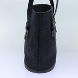 Luxury Burberry Nova Check Shoulder Bag Canvas Navy Auth 72748
