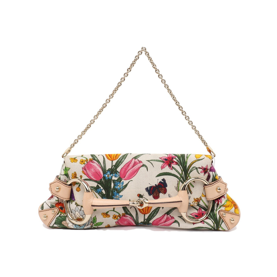 Gucci Horsebit 1955 Chain Shoulder bag in Limited edition floral print
