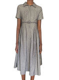 Christian Dior 2021 Houndstooth Midi Length Pleated Dress - IT 42 / FR 38 / US 6