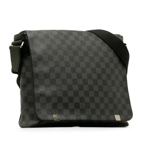Louis Vuitton Monogram Eclipse District MM Shoulder Bag Black Men's