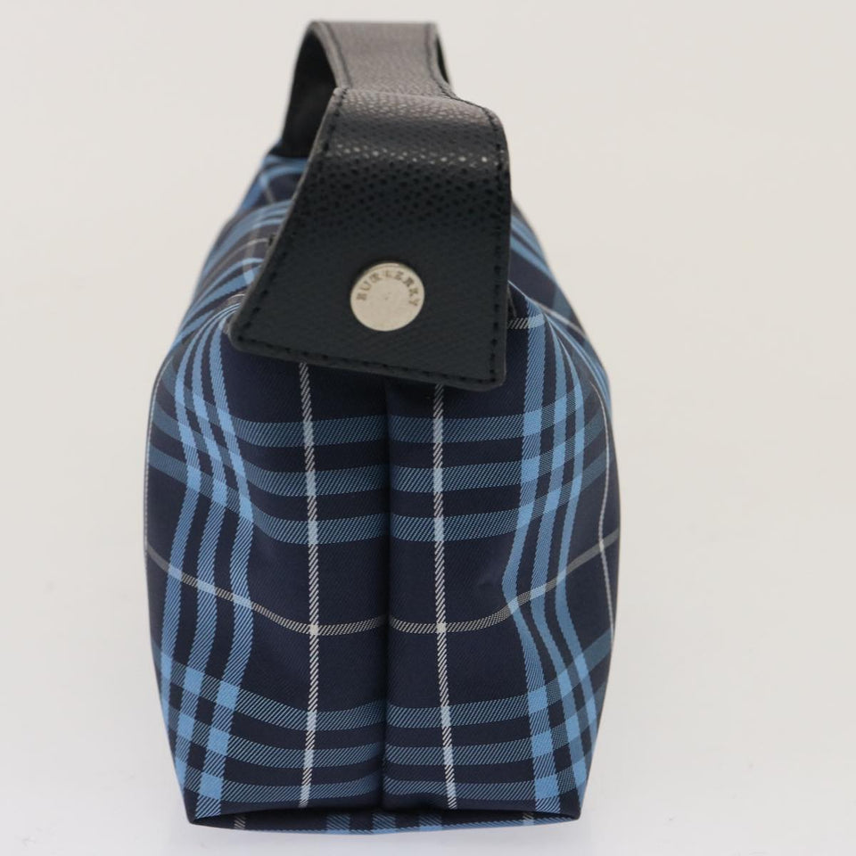 Luxury Burberry Nova Check Hand Bag Nylon Blue Auth 73195
