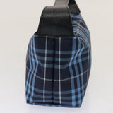 Luxury Burberry Nova Check Hand Bag Nylon Blue Auth 73195