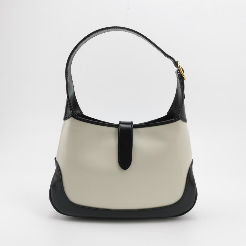 Gucci Jackie 1961 Small Black and White Leather Bag