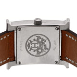 Hermes Stainless Steel Epsom 21mm Heure H Hour Quartz Watch Gold