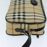 Luxury BurberrySs Nova Check Clutch Bag PVC Beige Auth 73528