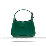 Gucci Jackie 1961 Mini Handbag in Green Leather with Adjustable Strap