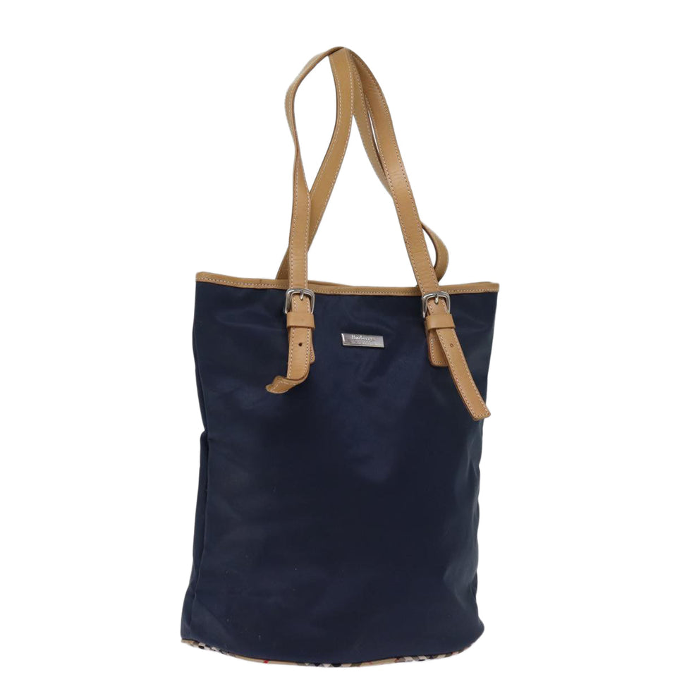 Luxury BurberrySs Blue Label Tote Bag Nylon Navy Auth 74256