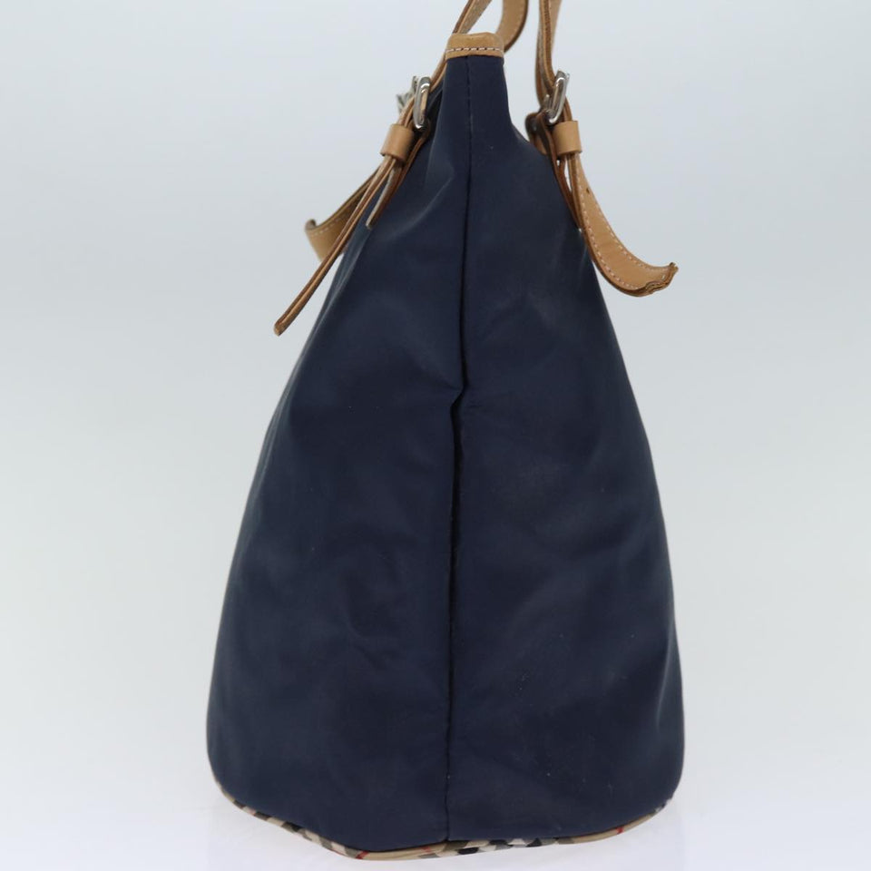 Luxury BurberrySs Blue Label Tote Bag Nylon Navy Auth 74256