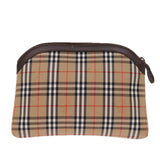 Luxury BurberrySs Nova Check Clutch Bag Canvas Beige Auth 74811
