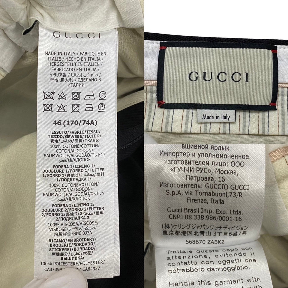 Gucci Chino pants cotton black mens(Unisex) 46(170/74A)