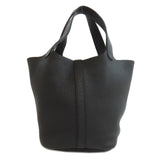 Hermes Handbag Taurillon Clemence black Picotin Lock PM SilverMetal Women