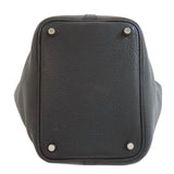 Hermes Handbag Taurillon Clemence black Picotin Lock PM SilverMetal Women