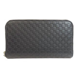 Gucci Long Wallet Purse 544473 leather black Outlet GG Signature Micro Shima