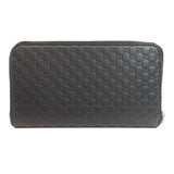Gucci Long Wallet Purse 544473 leather black Outlet GG Signature Micro Shima