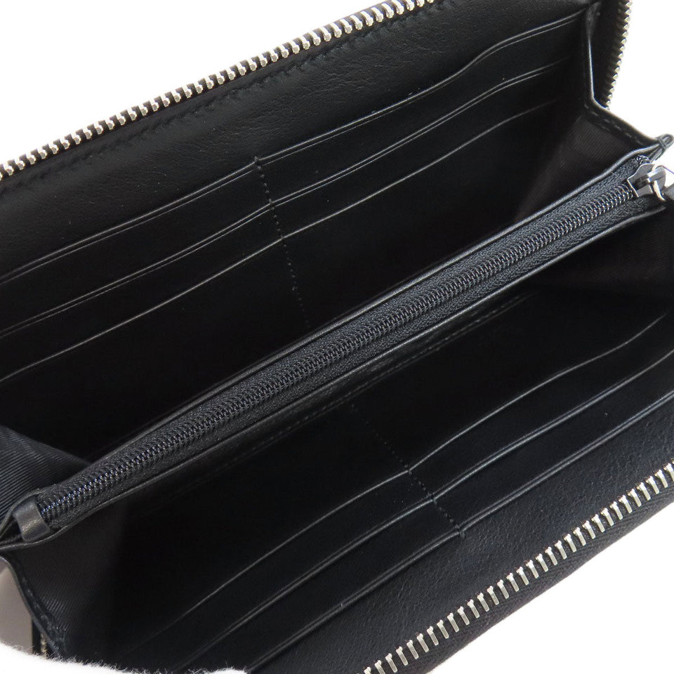 Gucci Long Wallet Purse 544473 leather black Outlet GG Signature Micro Shima