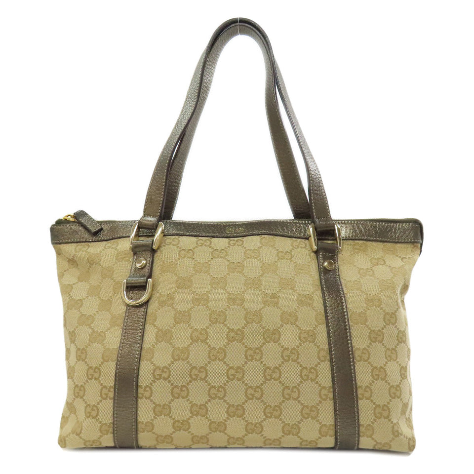 Gucci Tote Bag 141470 canvas Brown Abbey GG pattern