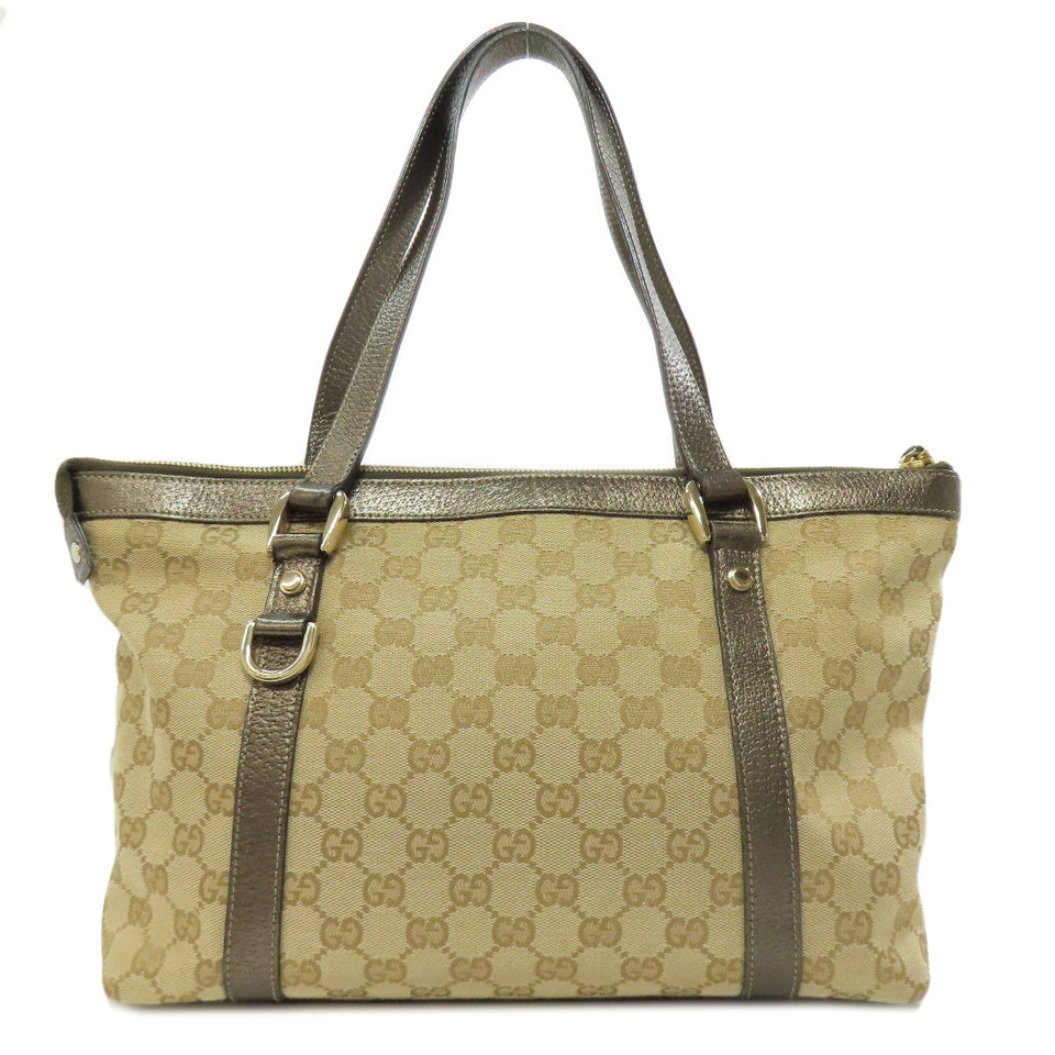 Gucci Tote Bag 141470 canvas Brown Abbey GG pattern