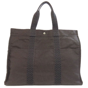 Hermes Tote Bag canvas gray Her LineGM