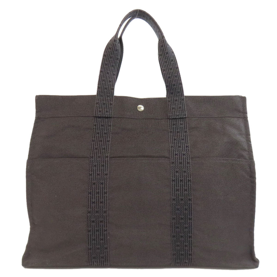 Hermes Tote Bag canvas gray Her LineGM
