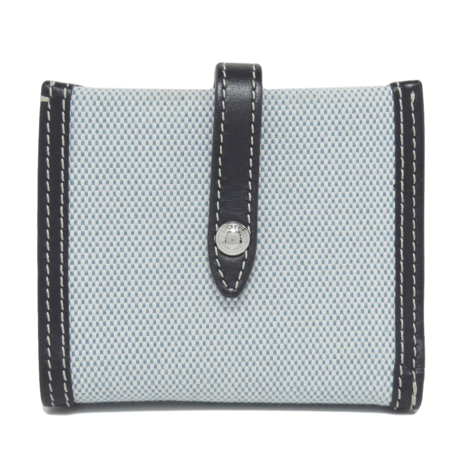 Burberry Bifold Wallet canvas blue logo Women