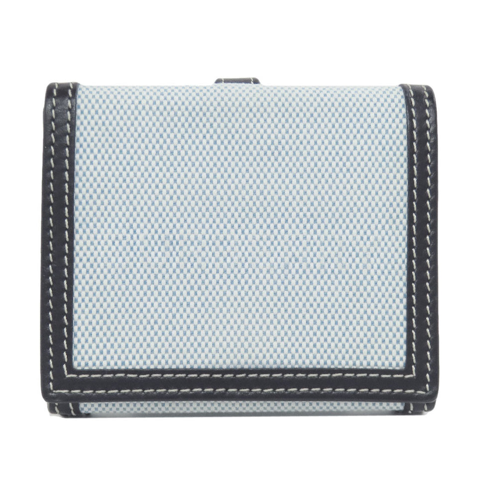 Burberry Bifold Wallet canvas blue logo Women