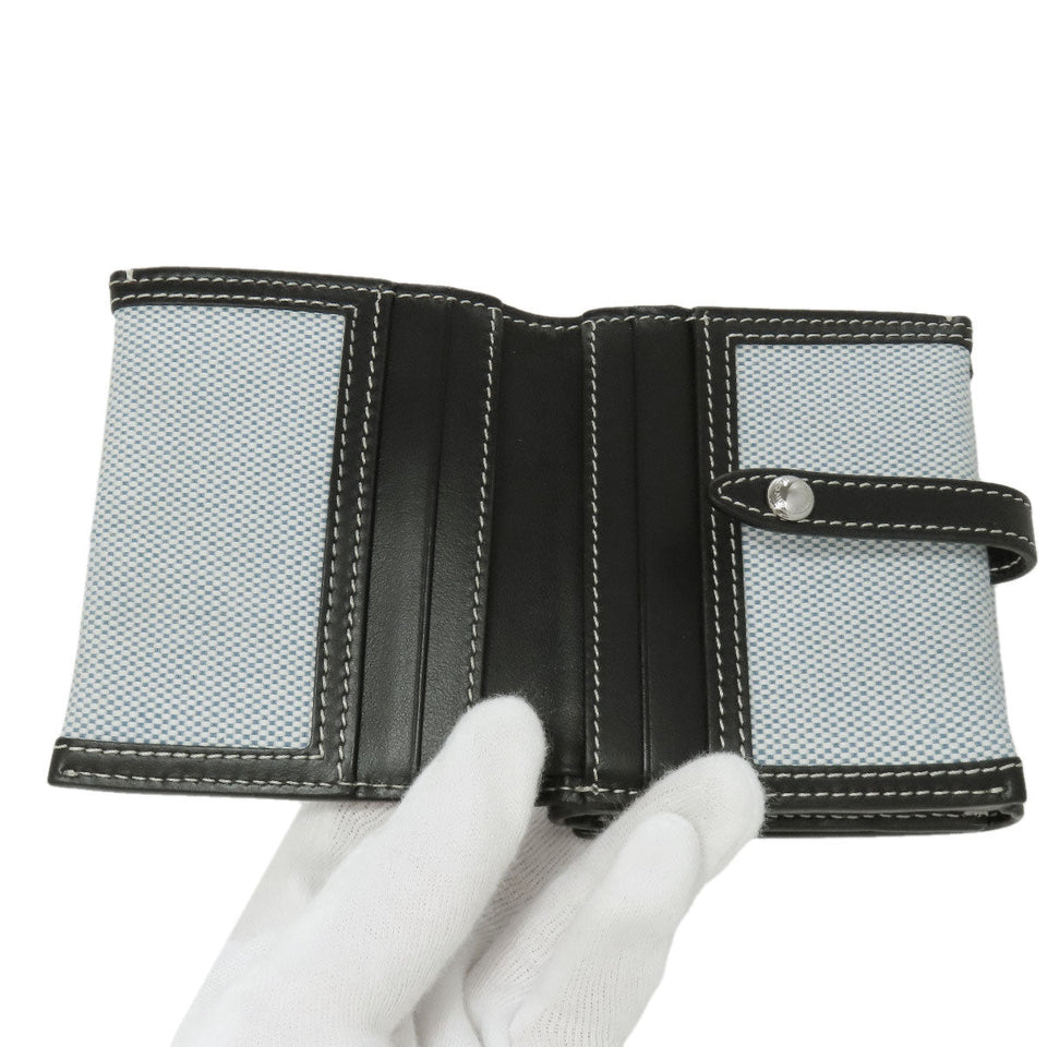 Burberry Bifold Wallet canvas blue logo Women