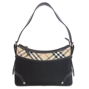 Burberry Shoulder Bag Nylon black Nova Check One Belt