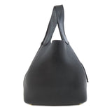 Hermes Handbag Taurillon Clemence black Picotin Lock PM Gold Metal Women