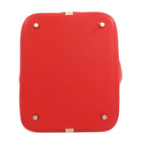 Hermes Handbag Taurillon Clemence Red Picotin Lock MM Touch SilverMetal
