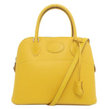 Hermes Tote Bag Epsom yellow Bolide 31 SilverMetal
