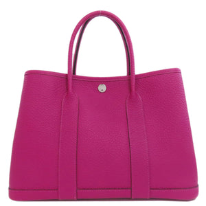 Hermes Handbag Country purple Garden Party TPM SilverMetal Women