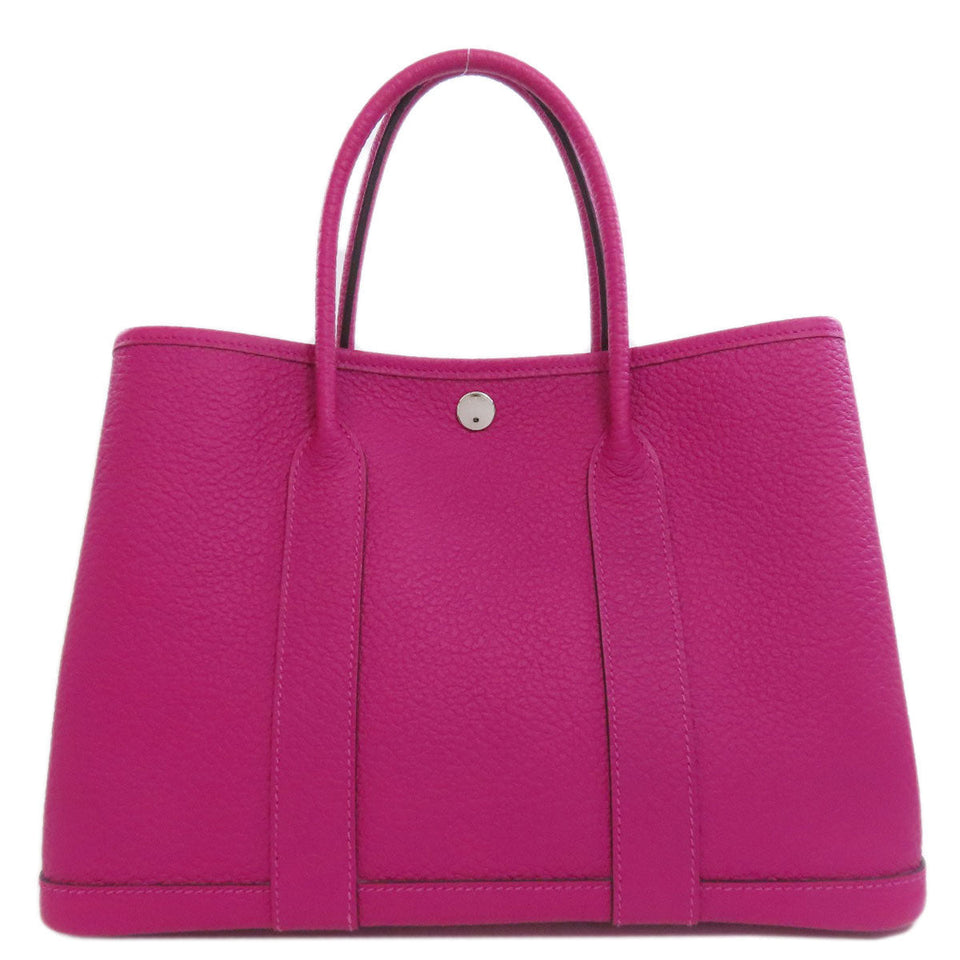 Hermes Handbag Country purple Garden Party TPM SilverMetal Women