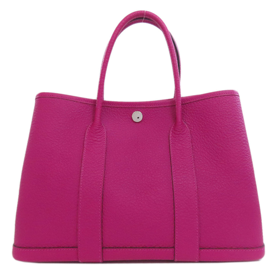 Hermes Handbag Country purple Garden Party TPM SilverMetal Women