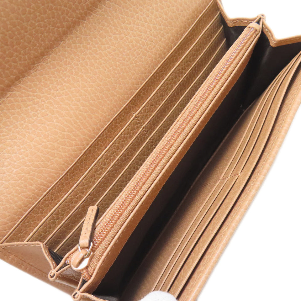 Gucci Long Wallet Purse 615524 leather beige Interlocking G outlet Women