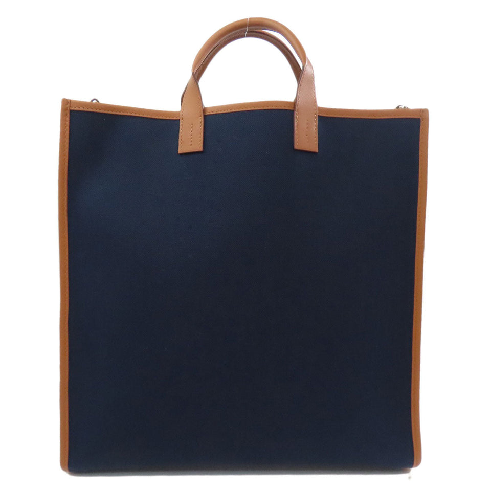 Hermes Handbag Towar Officche Navy VINYL Women