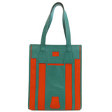 Hermes Tote Bag Canvas, Calfskin Orange Petite Ash Belle Women