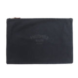 Hermes Accessory pouch cotton black logo Women