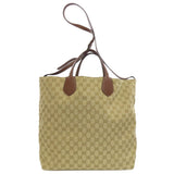 Gucci Tote Bag 370823 canvas Brown GG pattern reversible 2WAY