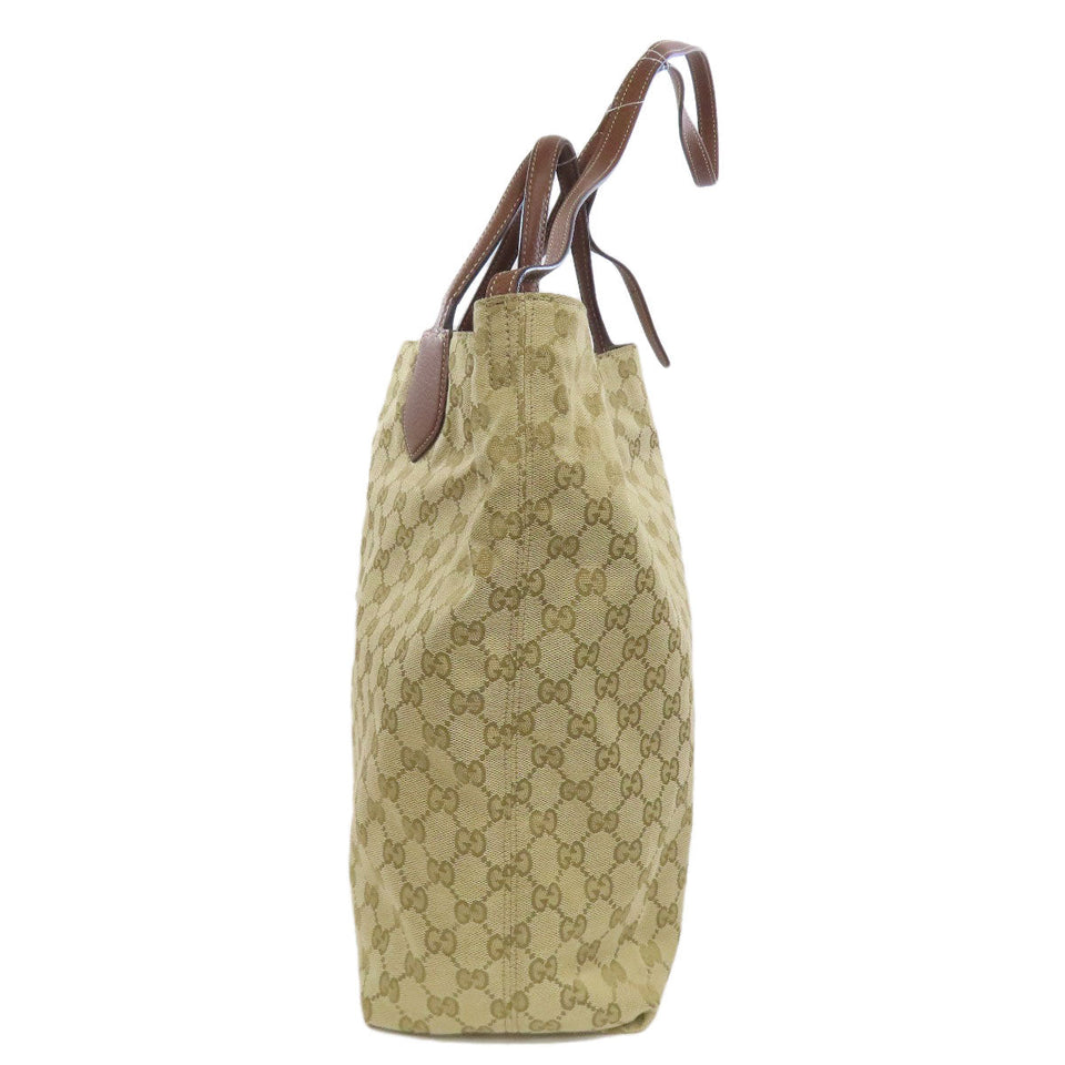 Gucci Tote Bag 370823 canvas Brown GG pattern reversible 2WAY