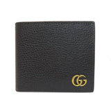 Gucci Bifold Wallet 428725 leather black GG Marmont Women