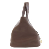 Hermes Handbag Taurillon Clemence Brown Picotin Lock PM SilverMetal Women