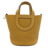 Hermes Handbag Taurillon Clemence Brown In the Loop 18 SilverMetal Women